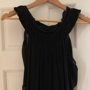 All Saints Grecian Style Black Drape Top